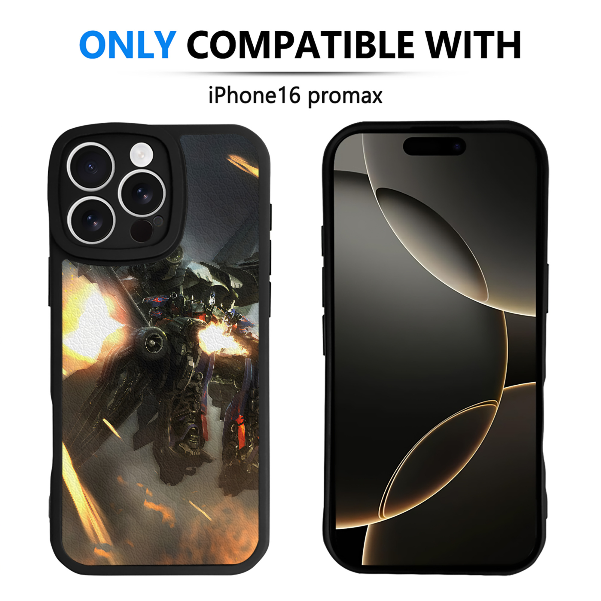（画像用） Transformers トランスフォーマー 【iPhone 16シリーズ対応】シリコンスマホケース（レザー調） 材質：シリコン